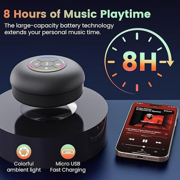 Large Suction Cup Waterproof Bluetooth Speaker